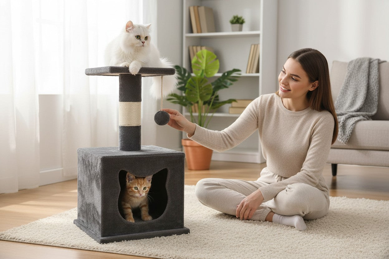 Gimnasio Rascador Gatos Juguete