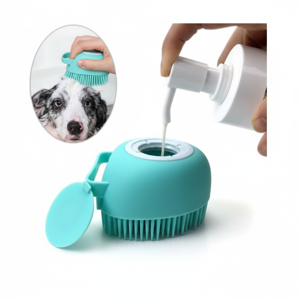 Cepillo Shampoo Masajeador para Mascotas